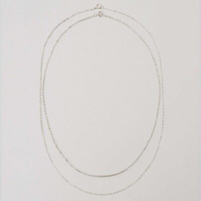 Necklaces Wolf & Moon  | Sterling Silver Flat Cable Chain