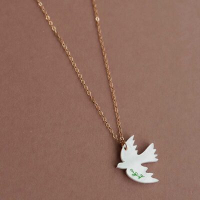 Necklaces Wolf & Moon  | Dove Necklace – Medical Aid For Palestinians Fundraiser